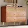 Dresser for Bedroom, Chest of Drawers, 6 Drawer Dresser, Floor Storage Drawer Cabinet for Home Office