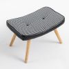 Wooden Step ottoman,Wooden Step Stool for Adults,Square Cushion Foot Stool,Small Stool with Non-Slip Pad,Wood Stool Suitable for Bedroom
