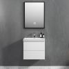 60'' Wall Hung Bathroom Vanity in Gloss White with White Top 24VANGELA-60_7801