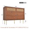 Dresser for Bedroom, Chest of Drawers, 6 Drawer Dresser, Floor Storage Drawer Cabinet for Home Office