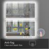 LED Bathroom Vanity Mirror with Light,55*30 inch, Anti Fog, Dimmable,Color Temper 5000K,Backlit + Front Lit