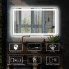 LED Bathroom Vanity Mirror with Light, 48x 36inch, Anti Fog, Dimmable,Color Temper 5000K,Backlit + Front Lit