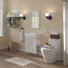 21.6" Open-shelving Bathroom Vanity with Ceramic Sink, Cloakroom Open Shelf Storage Cabinet