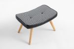 Wooden Step ottoman,Wooden Step Stool for Adults,Square Cushion Foot Stool,Small Stool with Non-Slip Pad,Wood Stool Suitable for Bedroom