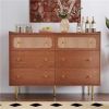 Dresser for Bedroom, Chest of Drawers, 6 Drawer Dresser, Floor Storage Drawer Cabinet for Home Office