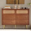 Dresser for Bedroom, Chest of Drawers, 6 Drawer Dresser, Floor Storage Drawer Cabinet for Home Office