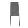 White modern minimalist dining chair fireproof leather sprayed metal pipe diamond grid pattern restaurant home conference chair set of 6