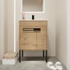 24 Inch Bathroom Vanity With Sink, Freestanding Bathroom Vanity or Floating is Optional Conversion24*18-00324IMO-1(KD-Packing)