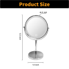 8-inch Makeup Mirror with Lights, Double Sided 1X/10X Magnifying Mirror, 3 Color Lighting Dimmable Vanity Mirror with 360Â° Swivel