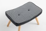 Wooden Step ottoman,Wooden Step Stool for Adults,Square Cushion Foot Stool,Small Stool with Non-Slip Pad,Wood Stool Suitable for Bedroom