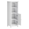 Bathroom Cabinet BERG White 15.7"x13.4"x43.3" Solid Wood Pine