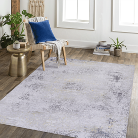 8x10 Area Rugs for Living Room, Washable Rug, Low-Pile, Non-Slip, Non-Shedding, Foldable, Kid & Pet Friendly - Area Rugs for living room, bedroom (Color: as Pic)